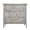 3 Drawer Cabinet, American Furniture, Suitable For Bedroom, Living Room - Light Gray