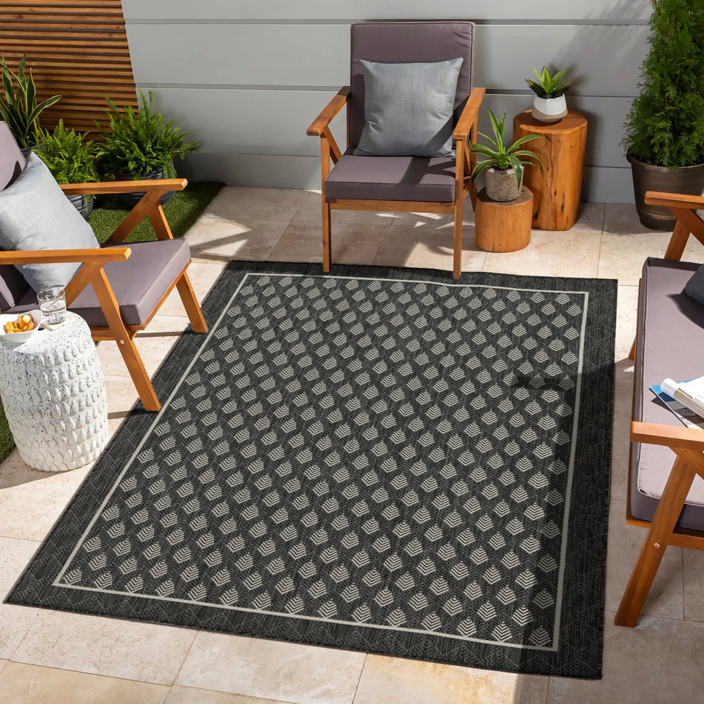 Sunshine GC_HAR2008 Anthracite Indoor/Outdoor Area Rug